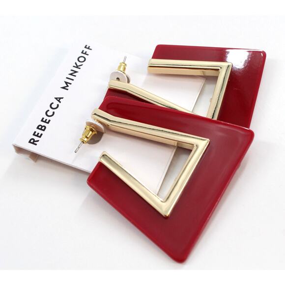 Rebecca Minkoff Triangular Resin Drop Earrings $48 Tags #RM330 - Picture 2 of 3